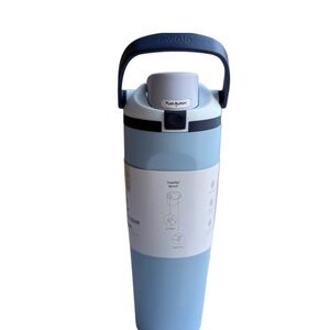 Owalo Light Blue Insulated Travel Bottle with Handle